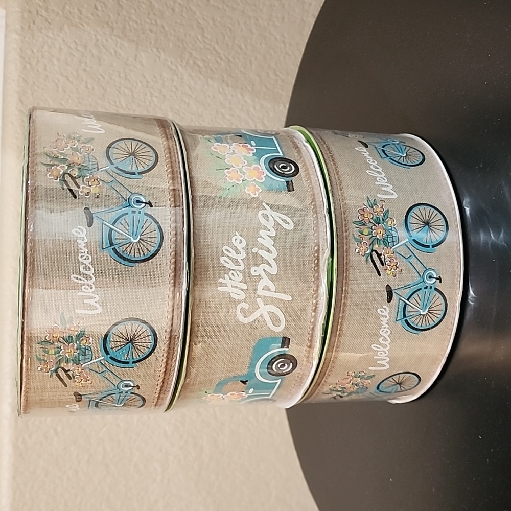 NEW 3 Rolls Spring Member's Mark Premium Wire-Edged Ribbon 2-1/2" x 150yds